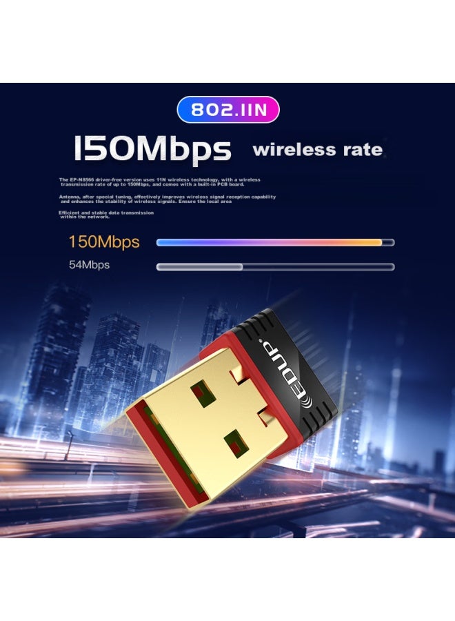 Edup Driver-free Usb Wireless Network Adapter, Wifi Signal Receiver, Compatible With Desktop And Laptop Computers, Intelligent Automatic Installation Driver, Ep-n8566 - Image 4