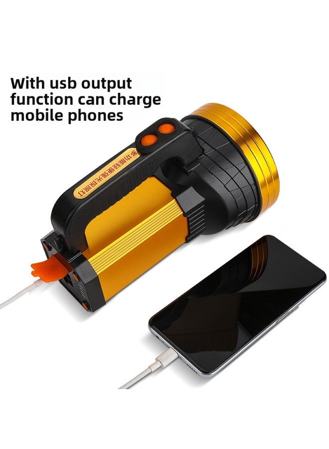 Led Flashlight P50 Home Camping Emergency Charging Portable Patrol Fishing Searchlight-Color:Z11-55 Wick With Side Lights USB Two Lithium Battery + Data Line + Strap】 - Image 4