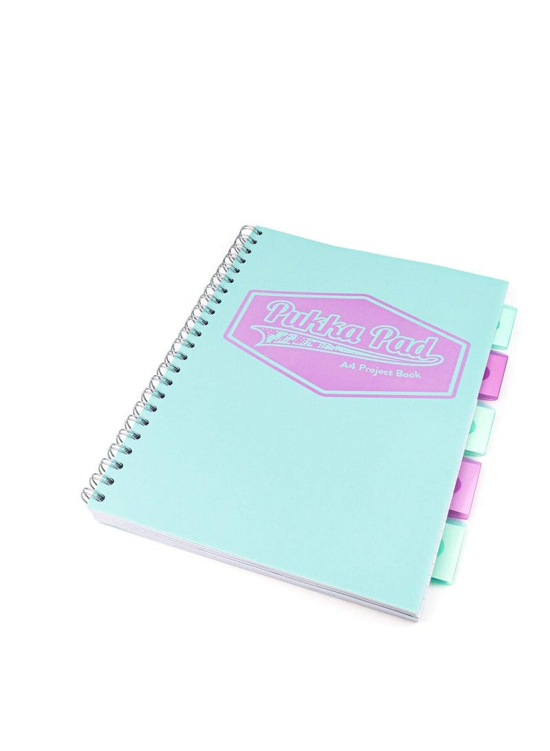 Pukka Pad Pukka Green A4 Project Book Wirebound Pastel Colour - Image 2