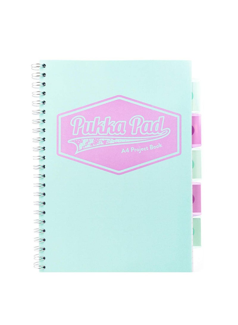 Pukka Pad Pukka Green A4 Project Book Wirebound Pastel Colour - Image 4