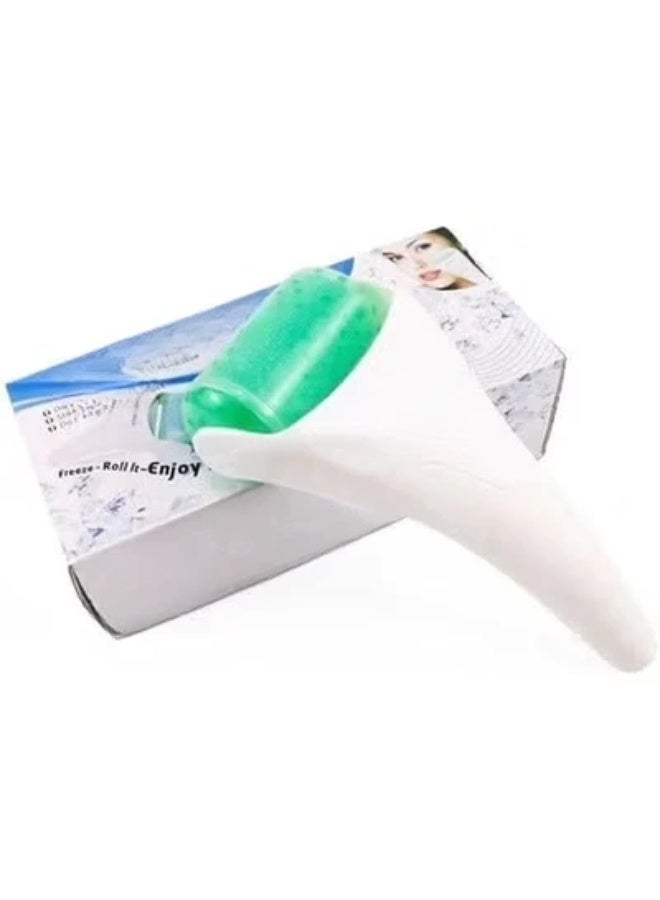 Electric Cooling Ice Roller Facial Massager and Skin Tightening Device, White & Mint - Helps reduce puffiness and dark circles, and gives skin an instant glow and refreshment thanks to its effective cooling feature and elegant and comfortable design. - Image 2