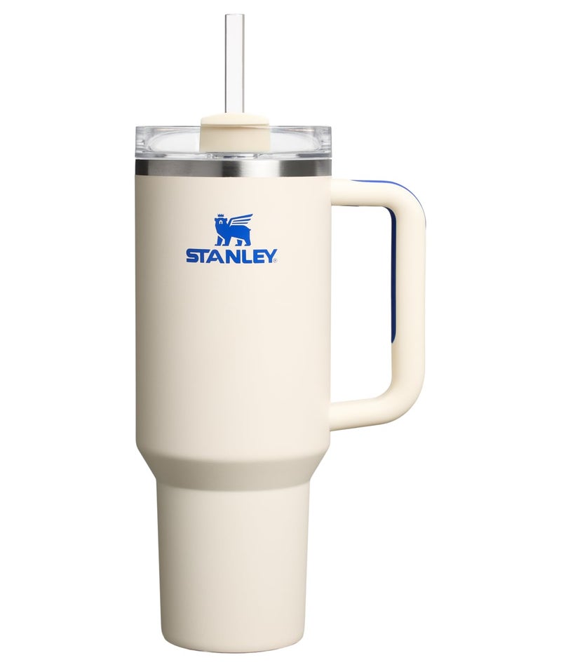 Stanley Stanley Quencher H2.0 Tumbler with Handle and Straw 40 oz | Flowstate 3-Position Lid | Cup Holder Compatible for Travel | Insulated Stainless Steel Cup | BPA-Free | Cream Royal - Image 1