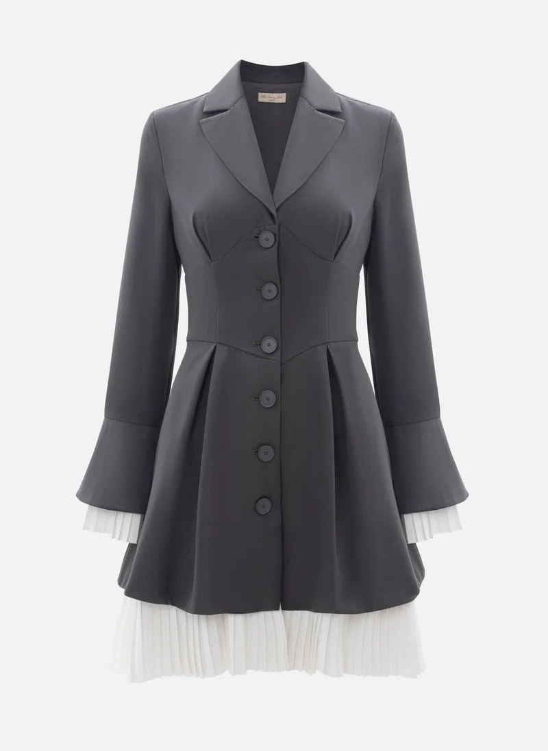 Lichi Mini fitted dress with pleated inserts