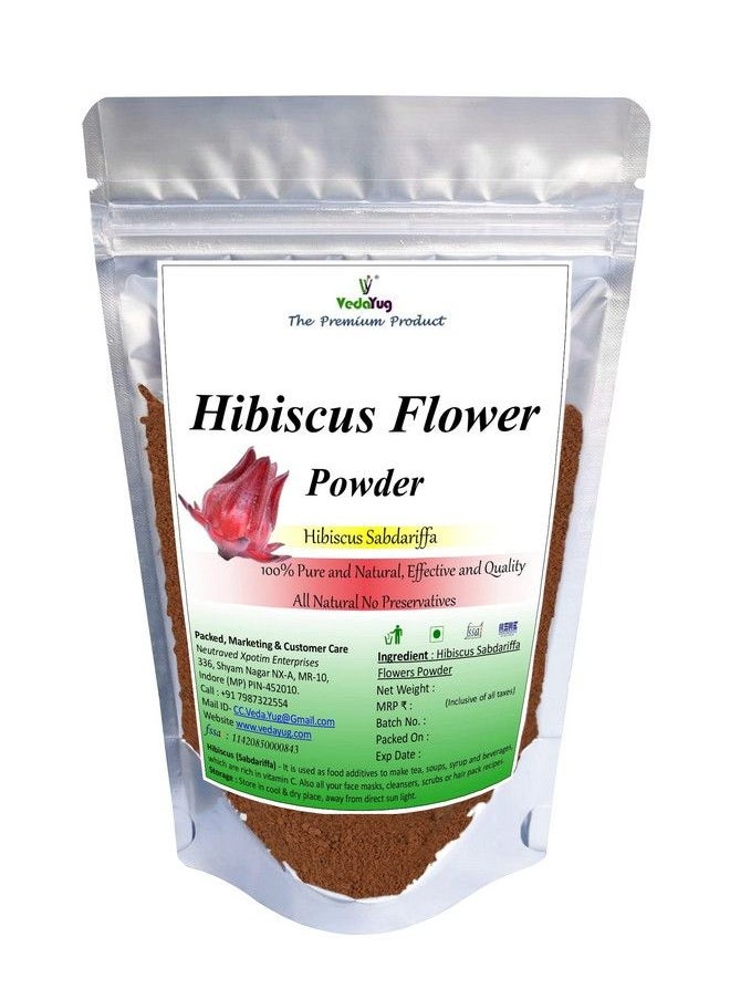 VY VedaYug - Organic Hibiscus Flower Powder ; Hibiscus Rosasinensis For Hair Care & Face Pack 100G - Image 1