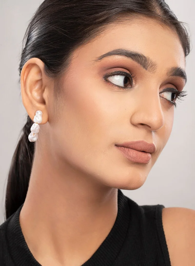 Priyaasi Rose Plated Half Hoop Earrings