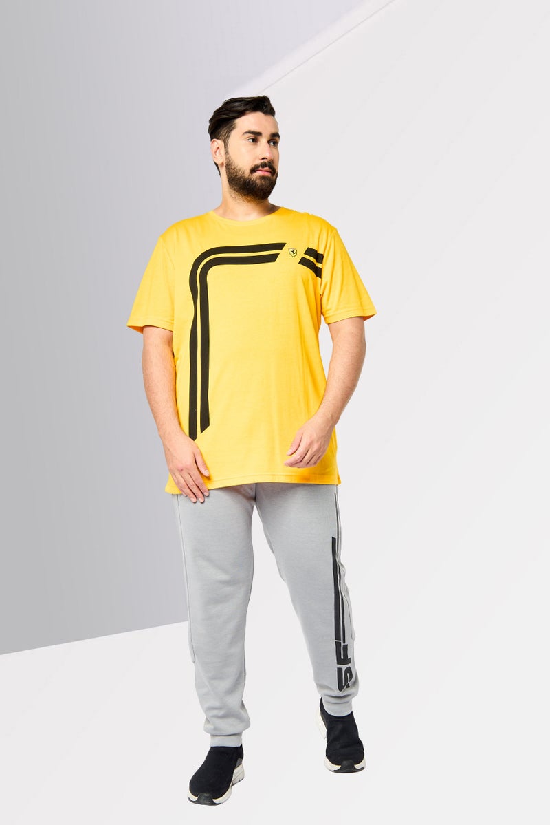 Scuderia Ferrari Men Sportswear Fit Short Sleeve Outdoor T-shirt, Yellow - Image 2