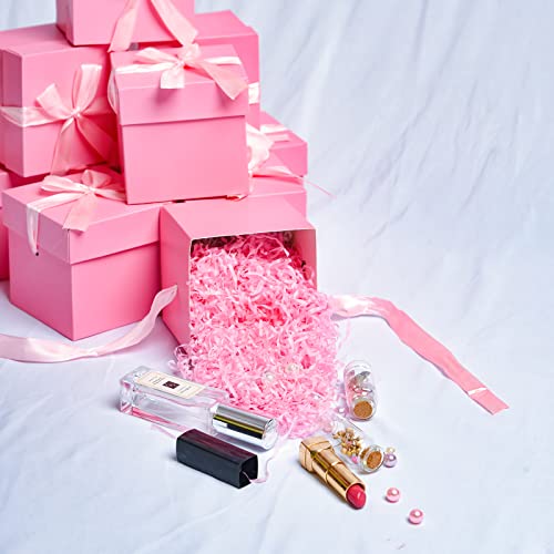 GP SUP 12 Pcs Christmas Gift Box with LidsPink Boxes for Presents Birthday Wedding Valentines Christmas PartyPink 444 - Image 5