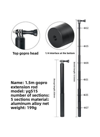Feiyu Extension Rod Applicable To Zhiyun Dajiang Magic Claw Stabilizer GoPro Sports Camera Universal Extension Rod-Color:GoPro Extension Rod (YG515) - pzsku/Z07FBEF8101AC2B845218Z/45/1746222900/287a6485-a3b3-4fe5-a62f-9274183902cc