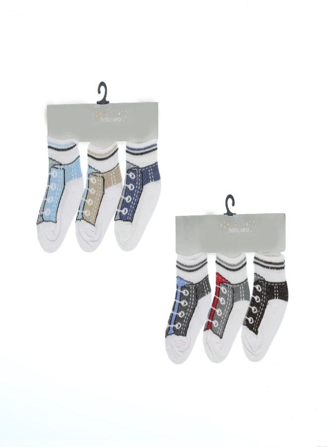 Fatah Bundle Of 6 Soft Cotton Socks For Baby Boys 