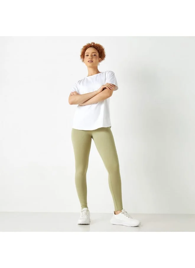 Kappa Kappa Solid Leggings with Elasticated Waistband