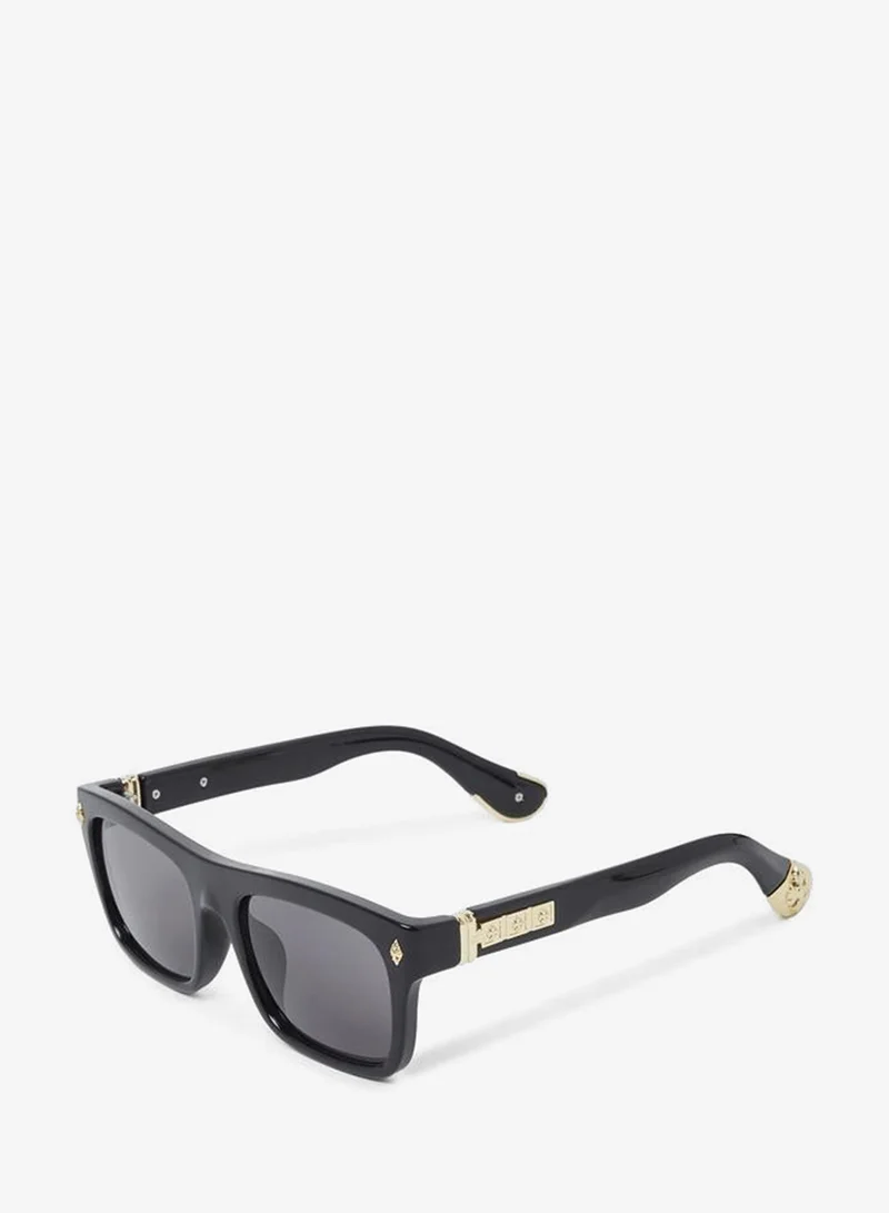 Styli Black anf Gold Solid Square Frame Sunglasses