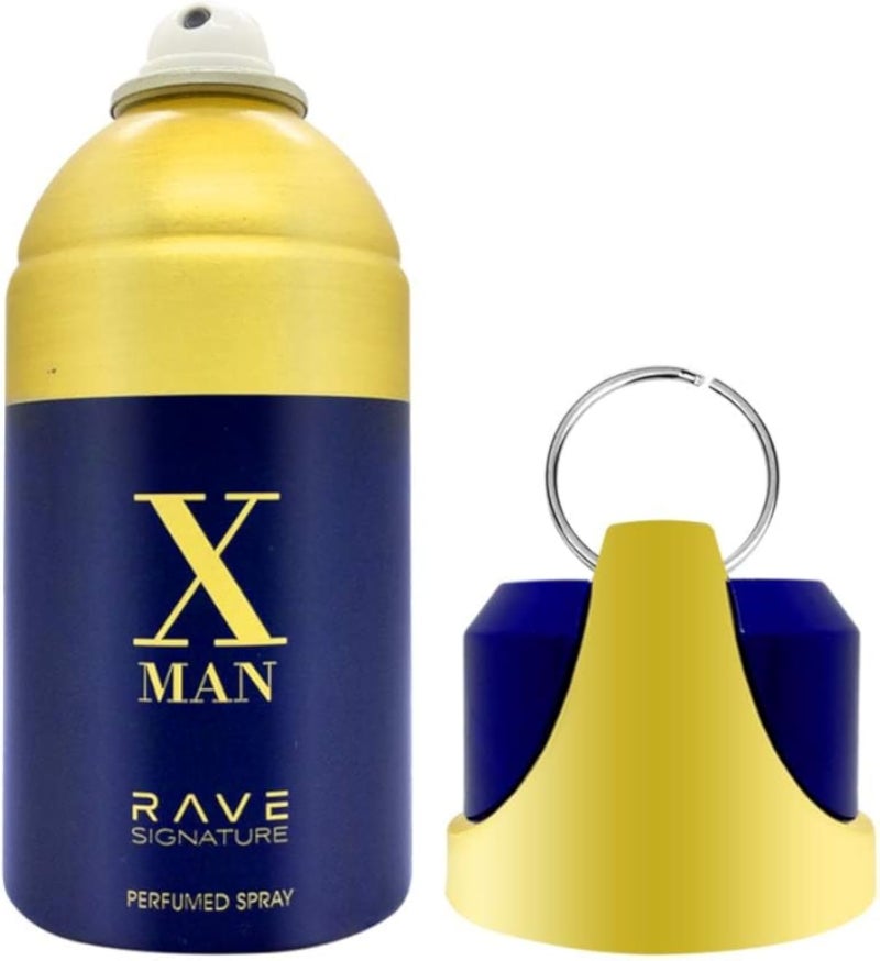 Rave signature x-man perfumed spray, 250ml
