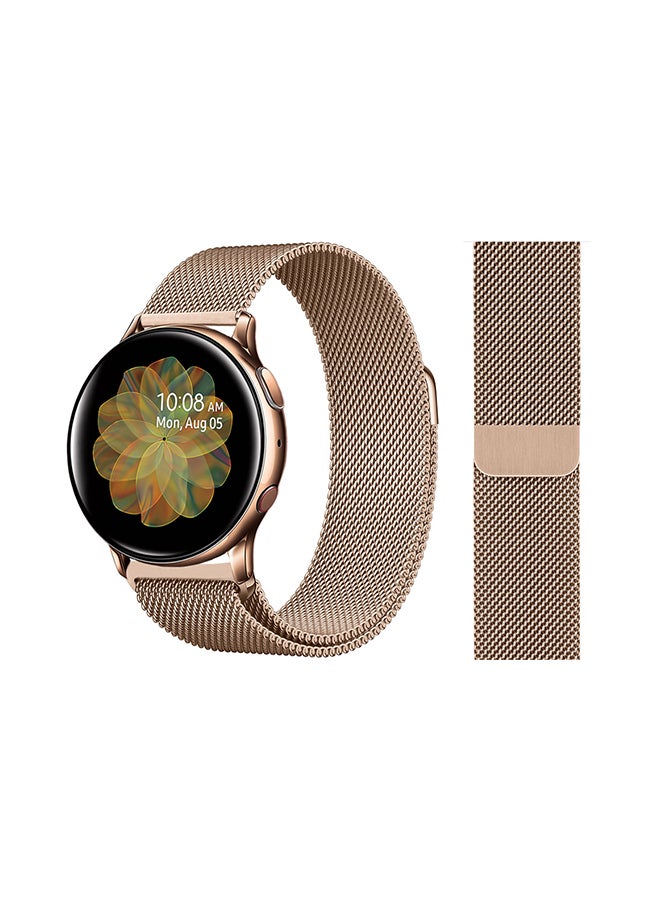 Alyashmac Milanese Mesh Replacement Band For Samsung Galaxy Active/Active 2 Official Gold
