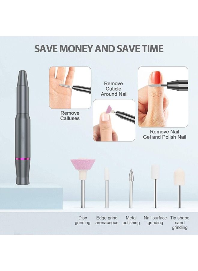 Arabest 25000 rpm Electric Nail Drill , Professional Cordless Nail Drill, Professional Nail Drill Kit Nail Tools for Acrylic Nails DIY Manicure Pedicure - Image 4