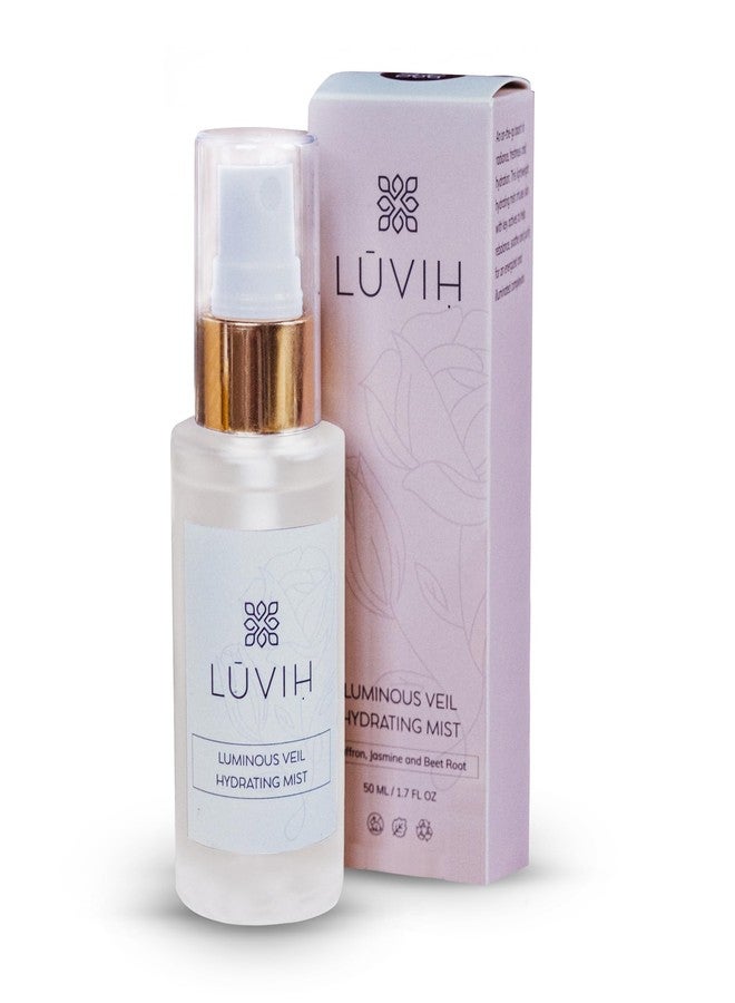 LUVIH Luminous Veil Hydrating Facial Mist for Women & Men - Rosewater Face Mist Enriched with Saffron, Pure Jasmine, Neroli & More - Face Skincare That Uplifts, Hydrates & Soothes, 50 mL - Image 1