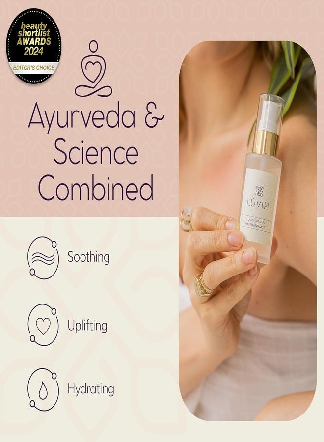 LUVIH Luminous Veil Hydrating Facial Mist for Women & Men - Rosewater Face Mist Enriched with Saffron, Pure Jasmine, Neroli & More - Face Skincare That Uplifts, Hydrates & Soothes, 50 mL - Image 2