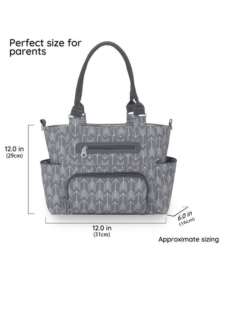 GUDOO 6 Pack Diaper Bag Set With Stroller Hooks And Nappy Changing Mat Nappy Baby Bag Travel Beach Shopping Baby Bag Multifunctional Mummy Bag Cosmetic Wet Dry Pouch  - Image 5