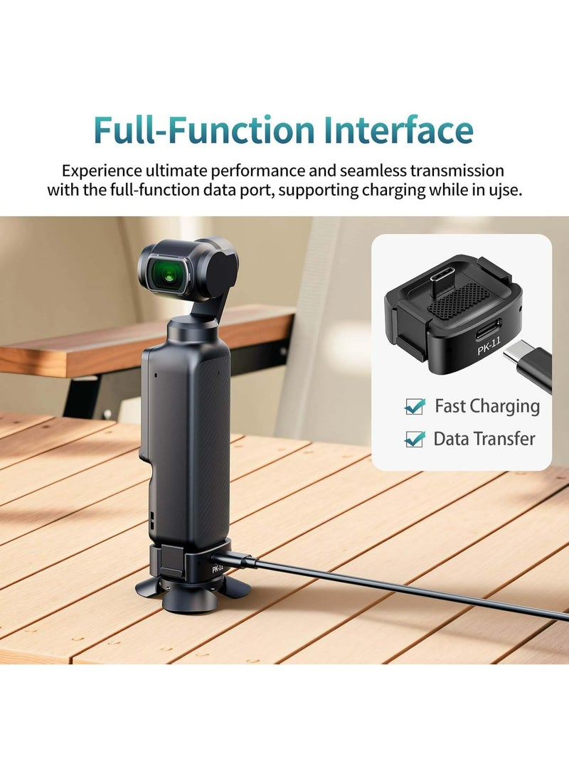 ULANZI Pocket 3 & Pocket 4 Short-Leg Base Set, Suitable for DJI Osmo Pocket 3 & Pocket 4, Including Mini Tripod + Arri Positioning Base (Type-C), Automatic Opening and Closing, Ready to Stand, Mini and Portable - view 5