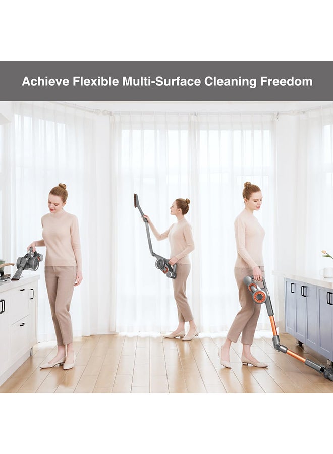 Jimmy H9 Pro Cordless Vacuum Cleaner, Muliti-surface Flexible HEPA Stick Vacuum, Removable Battery, 600W, 25Kpa, 80 Min Runtime, Motorised Tool, Stretch Hose, Charging Station 600 ml 600 W ‎H9 Pro Graphite/Gold - Image 4