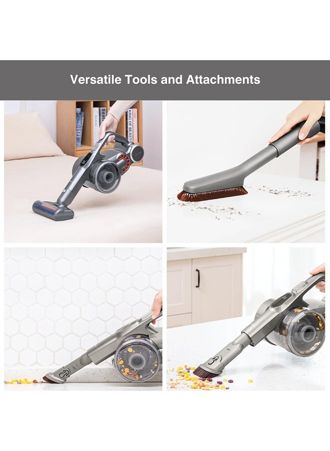 Jimmy H9 Pro Cordless Vacuum Cleaner, Muliti-surface Flexible HEPA Stick Vacuum, Removable Battery, 600W, 25Kpa, 80 Min Runtime, Motorised Tool, Stretch Hose, Charging Station 600 ml 600 W ‎H9 Pro Graphite/Gold - Image 3