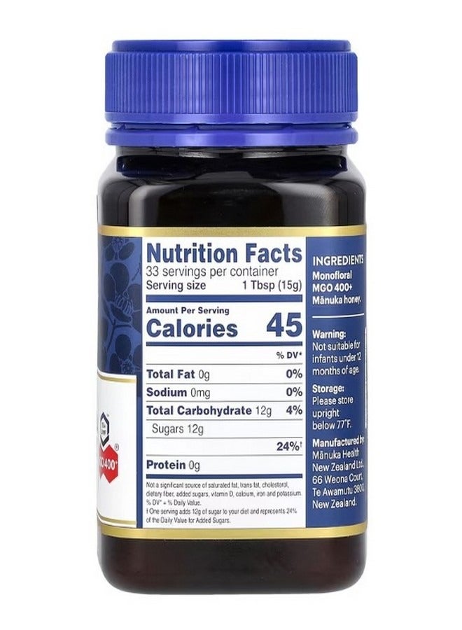 Manuka health Raw Manuka Honey MGO 400 1.1 lb 500 g - Image 2