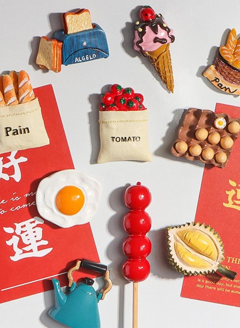 بيتك مغناطيس ثلاجة للمطبخ بشكل طعام، طقم 7 قطع لتثبيت الصور والملاحظات - Image 5