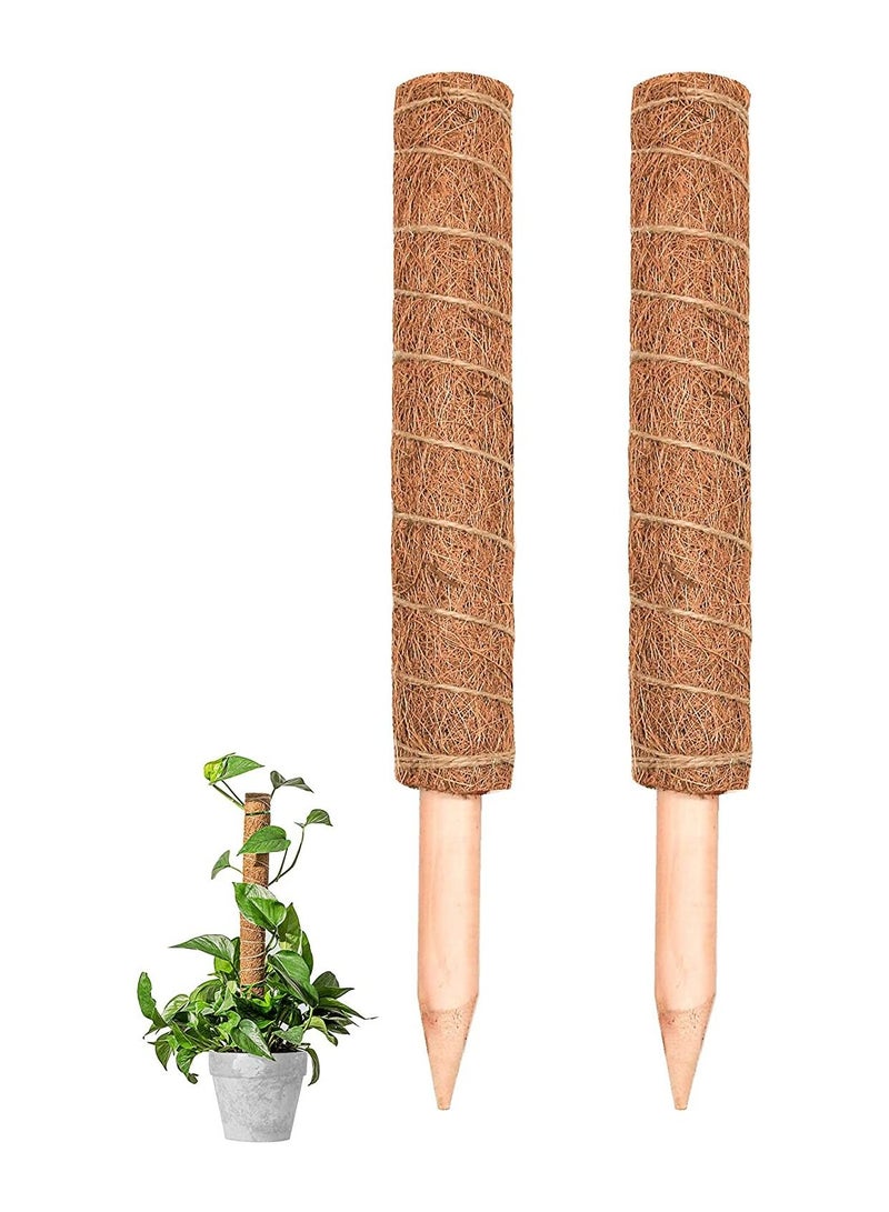 2-Piece 40cm Moss Pole for Climbing Plants Plant Support Extension - Image 1