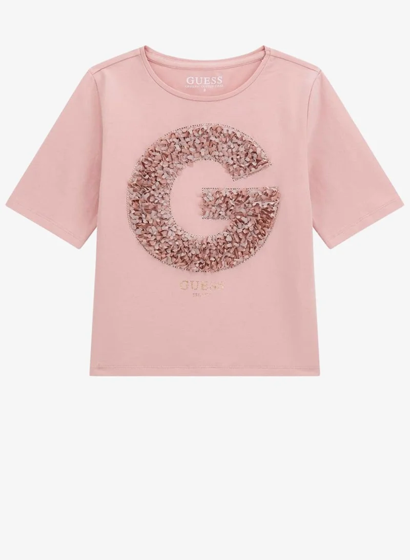 GUESS Kids Slogan Crew neck T-Shirt