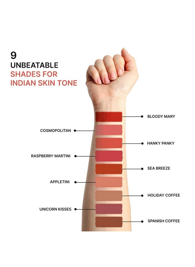 Love Earth Liquid Mousse Lipstick - Spanish Coffee Matte Finish | Lightweight, Non-Sticky, Non-Drying,Transferproof, Waterproof | Lasts Up to 12 hours with Vitamin E and Jojoba Oil - 6ml - Image 3