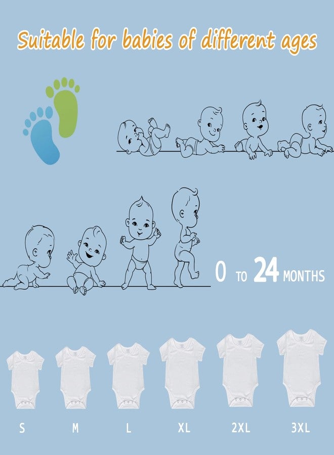 ORJ 4 PCS Baby bodysuit Sublimation Blanks baby undershirts,White Short Sleeve Polyester romper newborn t shirts - Image 5