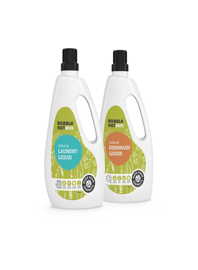 بابل نات ووش سائل غسيل الملابس BubbleNut Wash (1000 مل) - طبيعي، عضوي، آمن للأطفال، مصنوع من جوز الصابون، مناسب للبشرة الحساسة، مضاد للحساسية، صديق للبيئة، قابل للتحلل الحيوي، غسيل لطيف للأقمشة (مجموعة 1) - Image 1