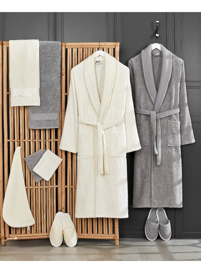 Red Rose A modern 100% cotton Turkish bathrobe set consisting of 11 pieces: a luxurious experience of comfort and elegance with high-quality cotton material - Image 3