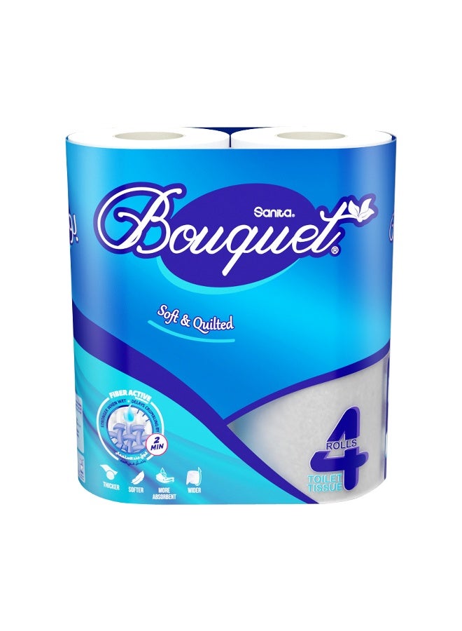 Sanita Bouquet Toilet Paper 4 Roll 2 Ply 200 Sheets - Image 1