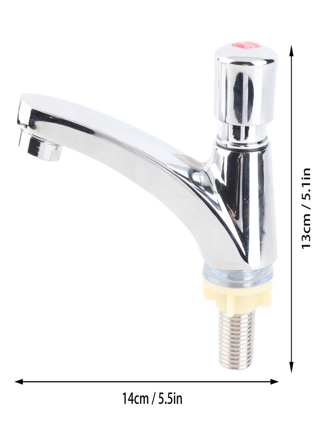 Fdit Basin Faucet Public Kitchen Bathroom Chrome Sink Tap Plated Self Closing Water Saving Time Delay - Image 3