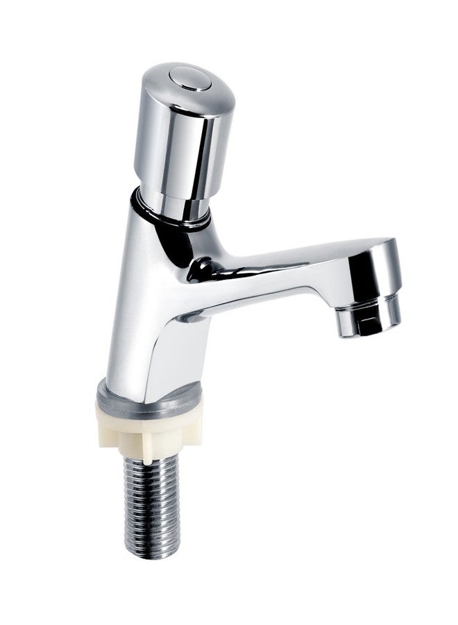Fdit Basin Faucet Public Kitchen Bathroom Chrome Sink Tap Plated Self Closing Water Saving Time Delay - Image 2