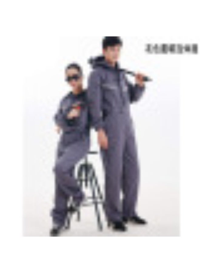 NIBEMINENT Reflective One-piece Overalls With Cap,  Long-sleeved Labor Protection Overalls Spray Paint Auto Repair Protective Suit - Image 1