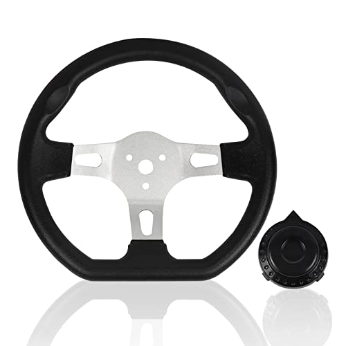 FLYPIG 270mm Steering Wheel Go Kart OffRoad 3 Spokes Vehicle PU Foam Interior Steering Wheel For Go Kart 1063