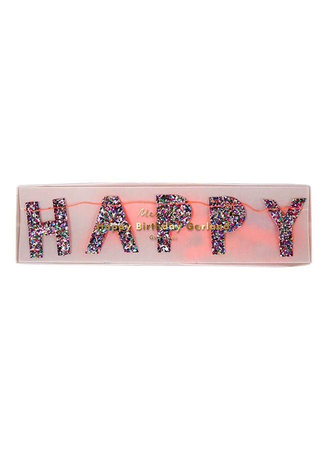 NIBEMINENT Glitter Birthday Garland 4feet - Image 1