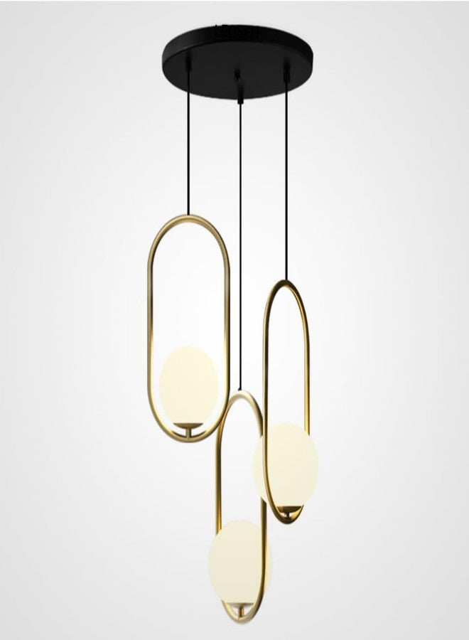 WOKE 3-Light Modern Black Metal Chandelier for Multi-purpose Rooms, Kitchen, Living Room, Bedroom, Restaurant, Cafe, Bar, Club, Office, Gallery, Showroom, Aisle - Image 1
