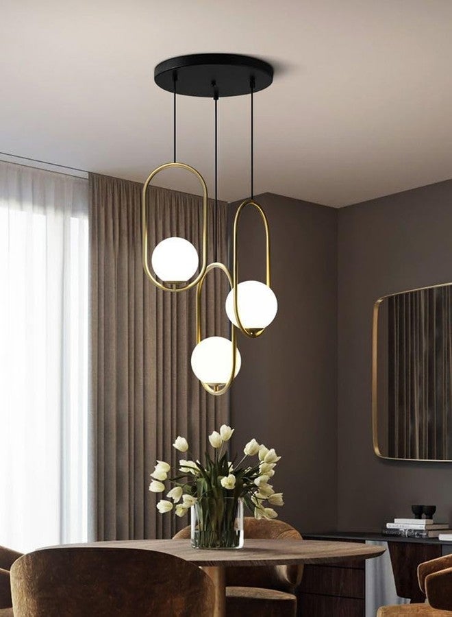 WOKE 3-Light Modern Black Metal Chandelier for Multi-purpose Rooms, Kitchen, Living Room, Bedroom, Restaurant, Cafe, Bar, Club, Office, Gallery, Showroom, Aisle - Image 3