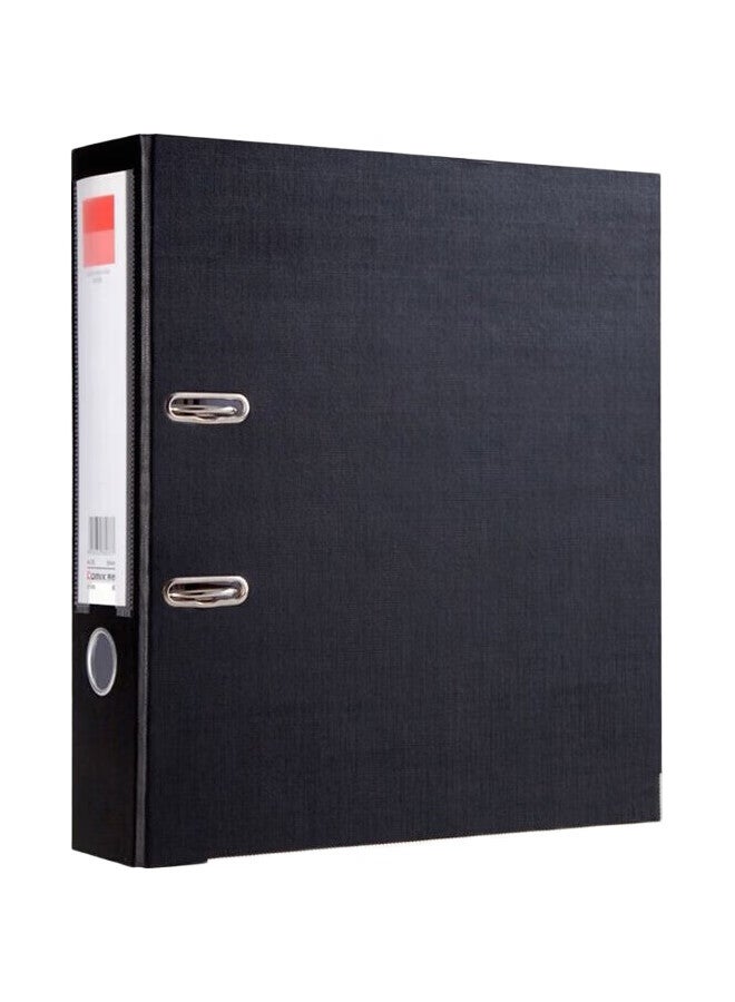 Comix 3-Inch Thick European-Style Lever Arch File, A4 File Folder With Holes, Document Folder, Two-Hole Loose-Leaf Binder, 75Mm Spine Width, 55Mm Paper Width, Black, A106N - Image 1