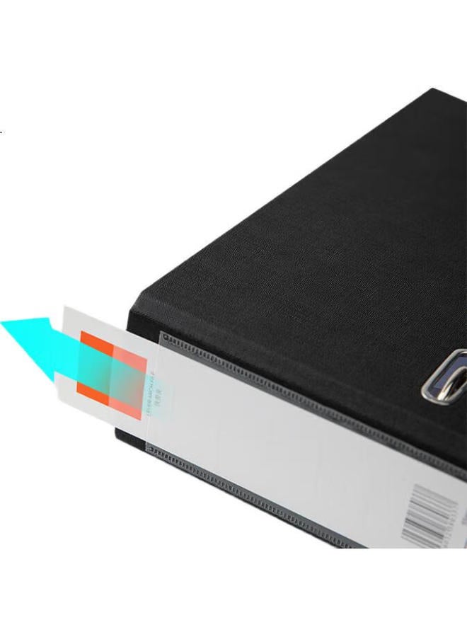 Comix 3-Inch Thick European-Style Lever Arch File, A4 File Folder With Holes, Document Folder, Two-Hole Loose-Leaf Binder, 75Mm Spine Width, 55Mm Paper Width, Black, A106N - Image 3