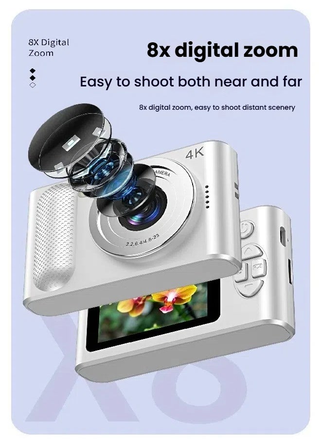 General - 6400w pixel camera digital HD student campus retro vlog 4k HD video recorder gift - Image 1