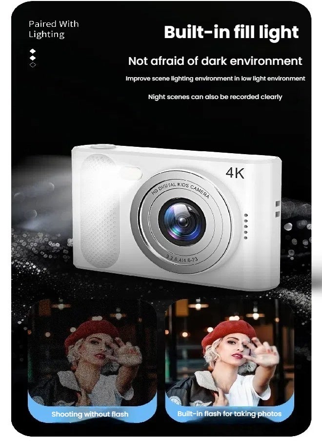 General - 6400w pixel camera digital HD student campus retro vlog 4k HD video recorder gift - Image 1