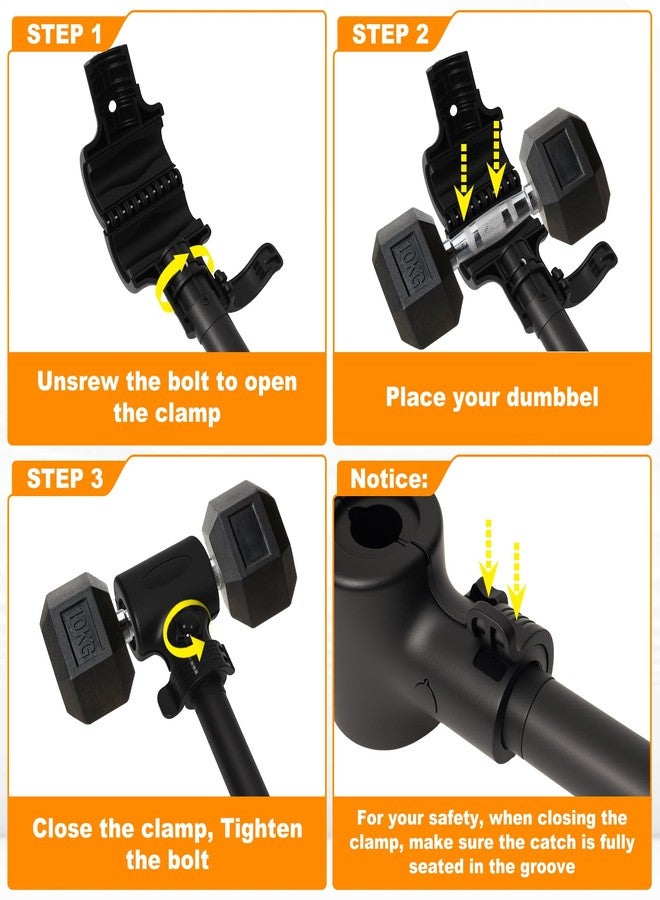 Zejoot Dumbbell to Barbell Converter, Transform Dumbbells to Barbell Bar, Easy Grip & Installation Weight Lifting Bar, Ideal for Strength Training Home Gym, Up to 200 LB Capacity - Image 5