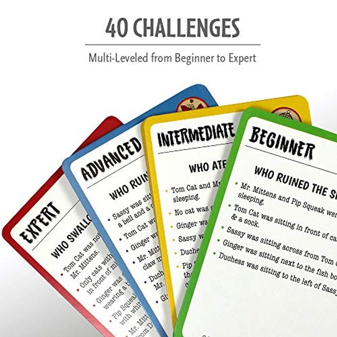 thinkfun Think Fun Cat Crimes Brain Game and Brainteaser for Boys and Girls Age 8 and Up A Smart Game with a Fun Theme and Hilarious Artwork, (1550) - Image 3