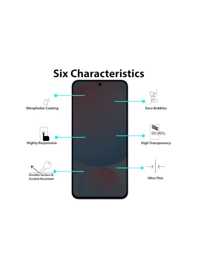 PROMASS Screen Protector compatible with Galaxy S24 FE Privacy HD Screen Protector, Anti-Spy Flexible Film TPU Screen Protector [Full Coverage] for Samsung Galaxy S24 FE - Ceramics - Image 2