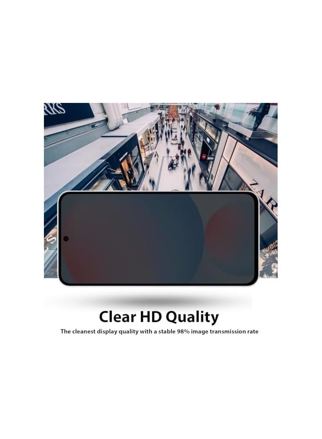 PROMASS Screen Protector compatible with Galaxy S24 FE Privacy HD Screen Protector, Anti-Spy Flexible Film TPU Screen Protector [Full Coverage] for Samsung Galaxy S24 FE - Ceramics - Image 4