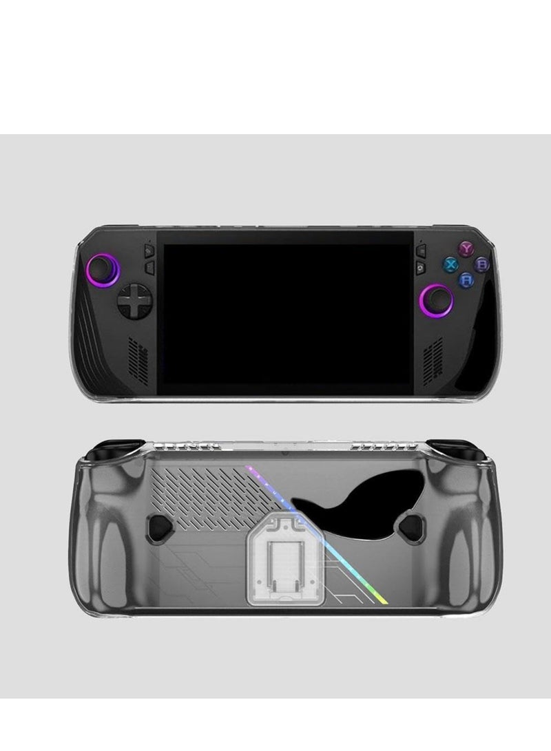 Case For ASUS Rog Ally X with Stand Transparent Case Protective Cover Accessory for Rog Ally X Gaming Handheld Skin Sleeve Shockproof Scratch-Resistant Non-Slip (Clear) - Image 2