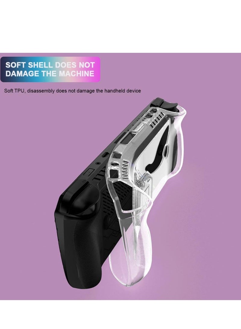 Case For ASUS Rog Ally X with Stand Transparent Case Protective Cover Accessory for Rog Ally X Gaming Handheld Skin Sleeve Shockproof Scratch-Resistant Non-Slip (Clear) - Image 3